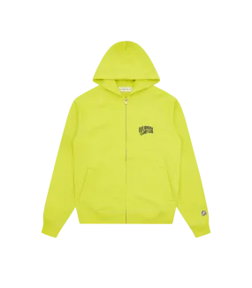 SMALL ARCH LOGO ZIP THROUGH HOOD - ACID YELLOW