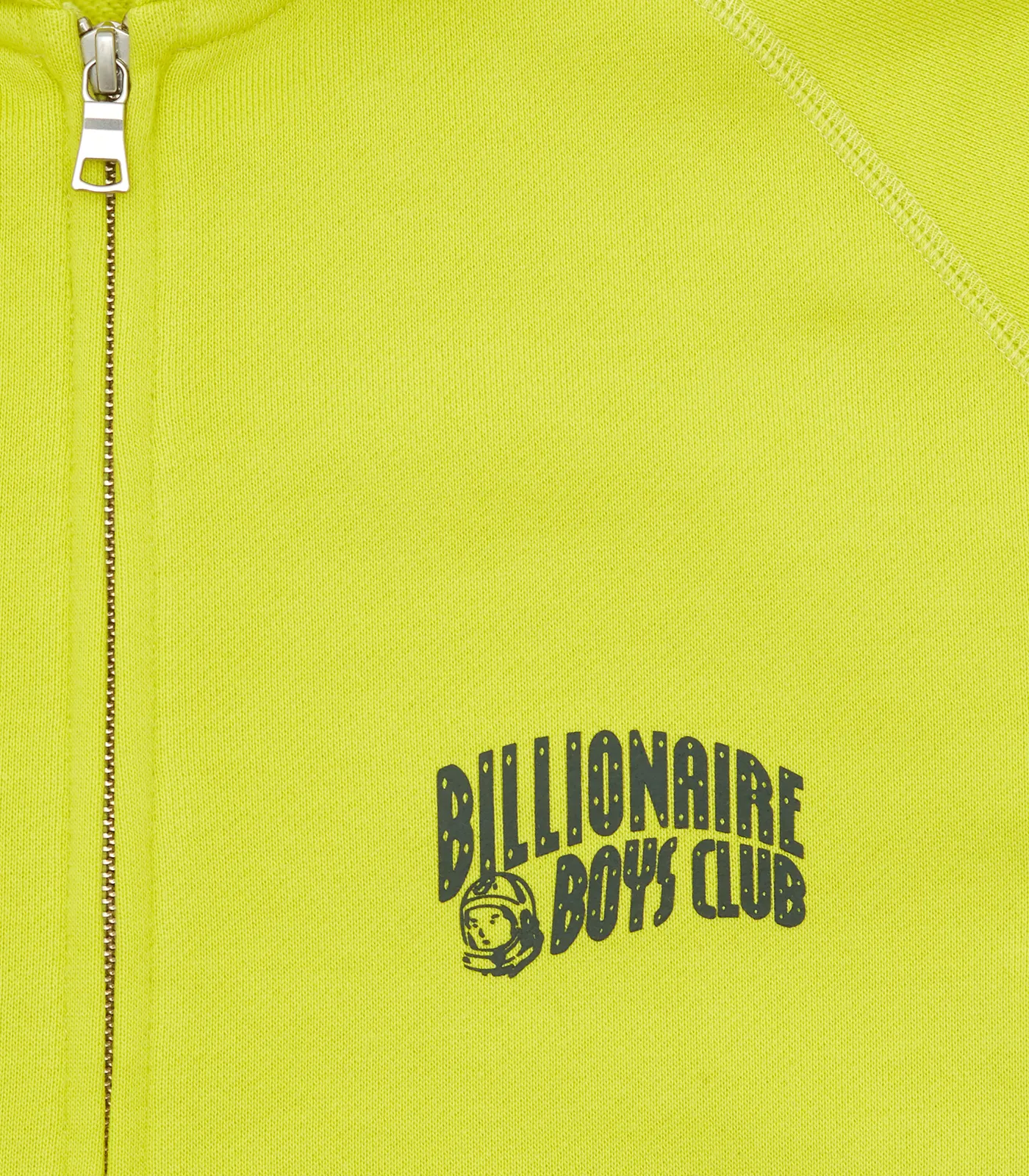 SMALL ARCH LOGO ZIP THROUGH HOOD - ACID YELLOW