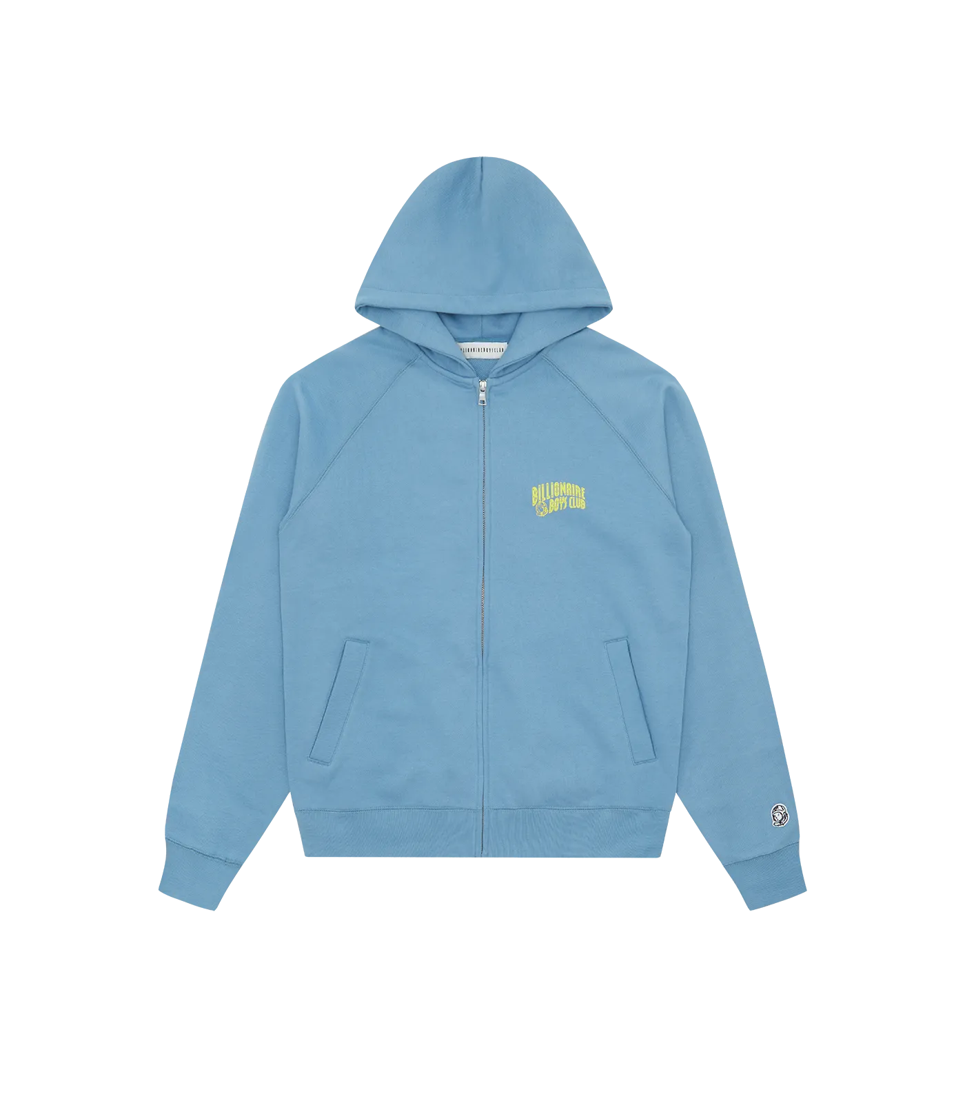 SMALL ARCH LOGO ZIP THROUGH - POWDER BLUE