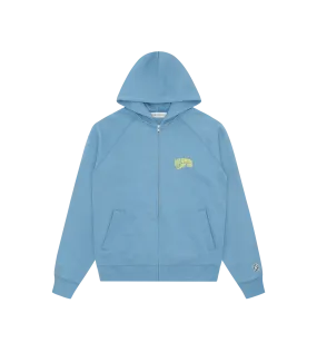 SMALL ARCH LOGO ZIP THROUGH - POWDER BLUE