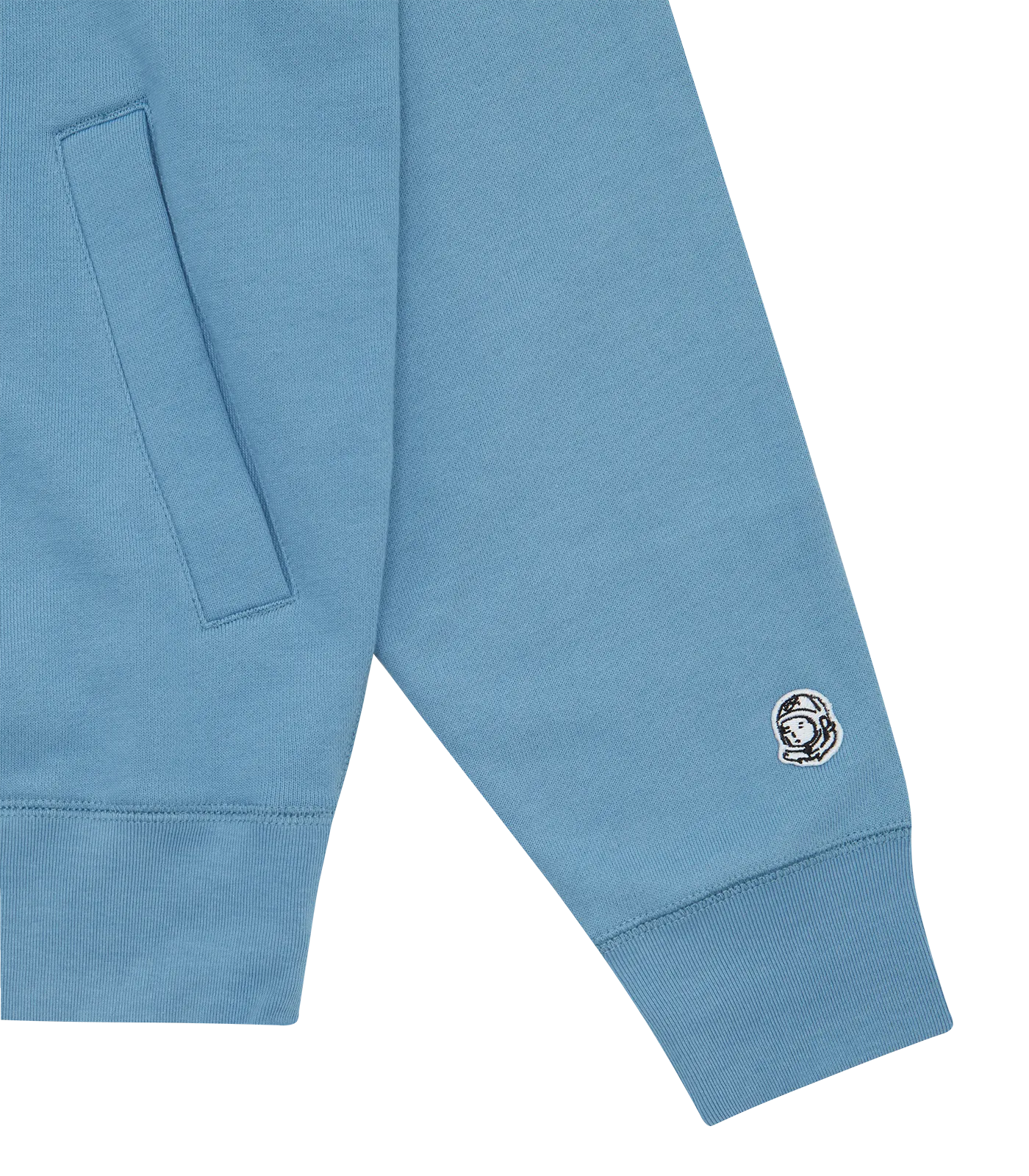 SMALL ARCH LOGO ZIP THROUGH - POWDER BLUE