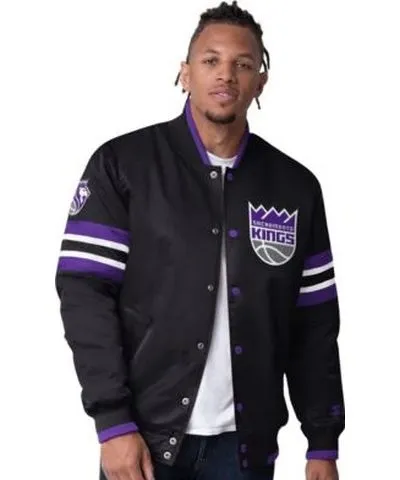 Starter NBA Sacramento Kings Scout Varsity Satin Full-Snap Jacket