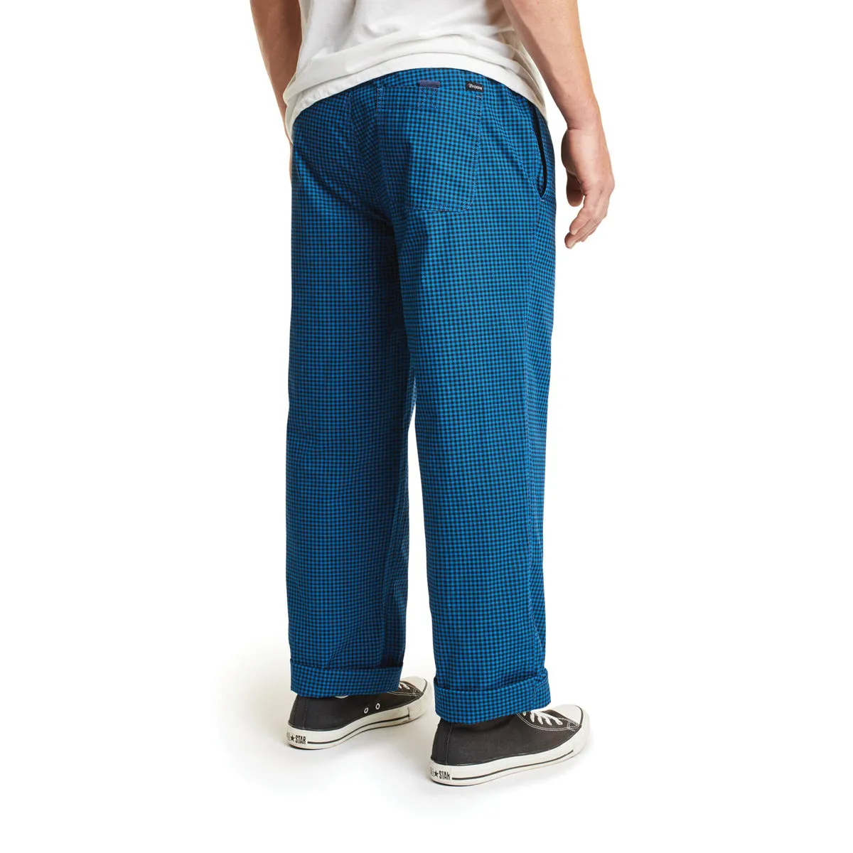 Steady Elastic Waistband Pant - Royal Blue Gingham