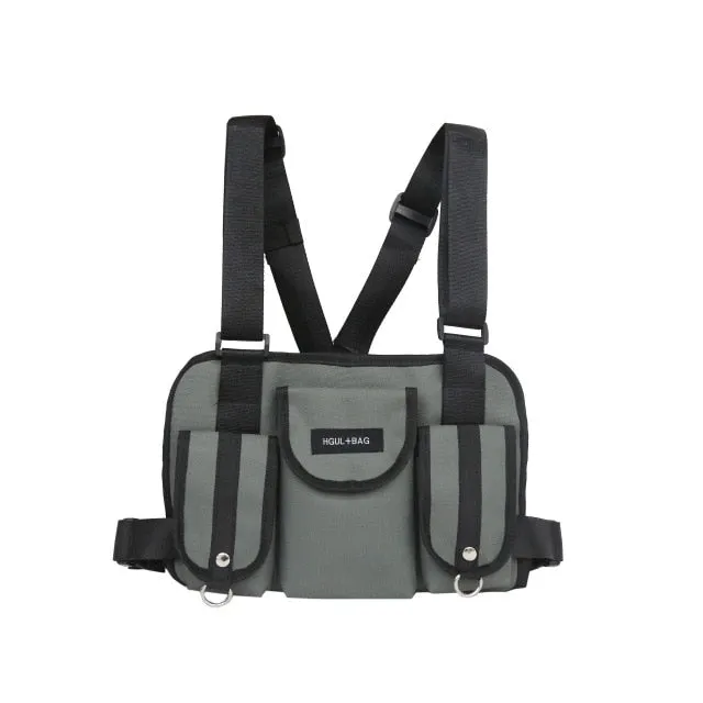 Streetwear functional tactical chest bag