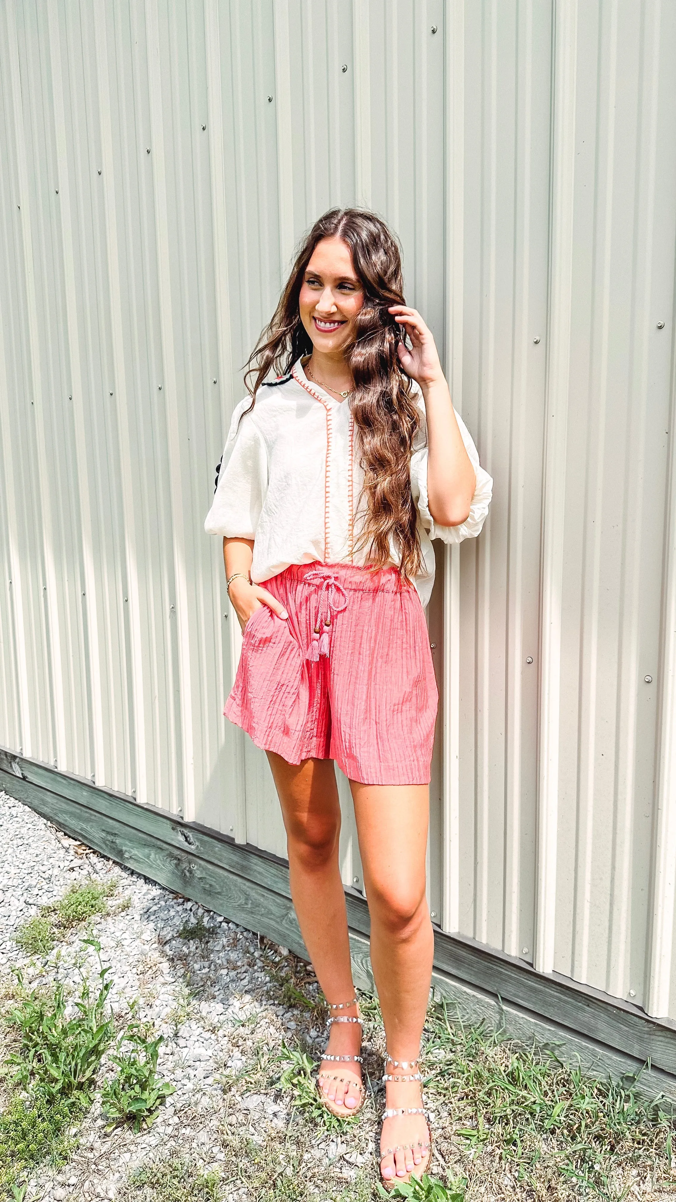 Summer Fling Crochet Detail Blouse