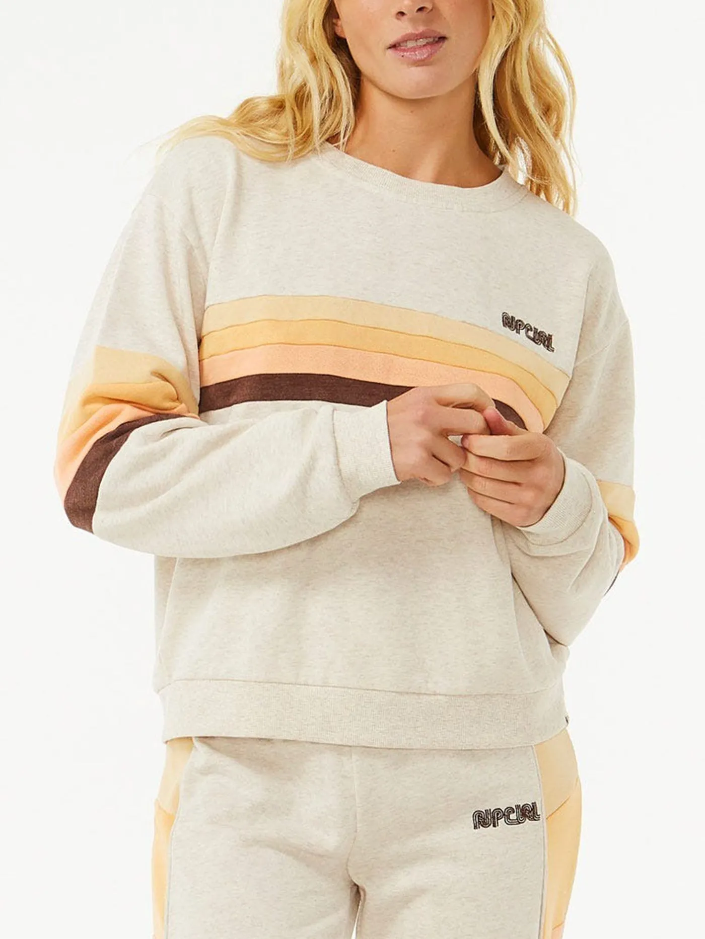 Surf Revival Panelled Crewneck Sweatshirt