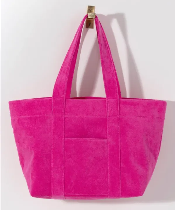 Terry Cloth Tote Bag - Fuchsia