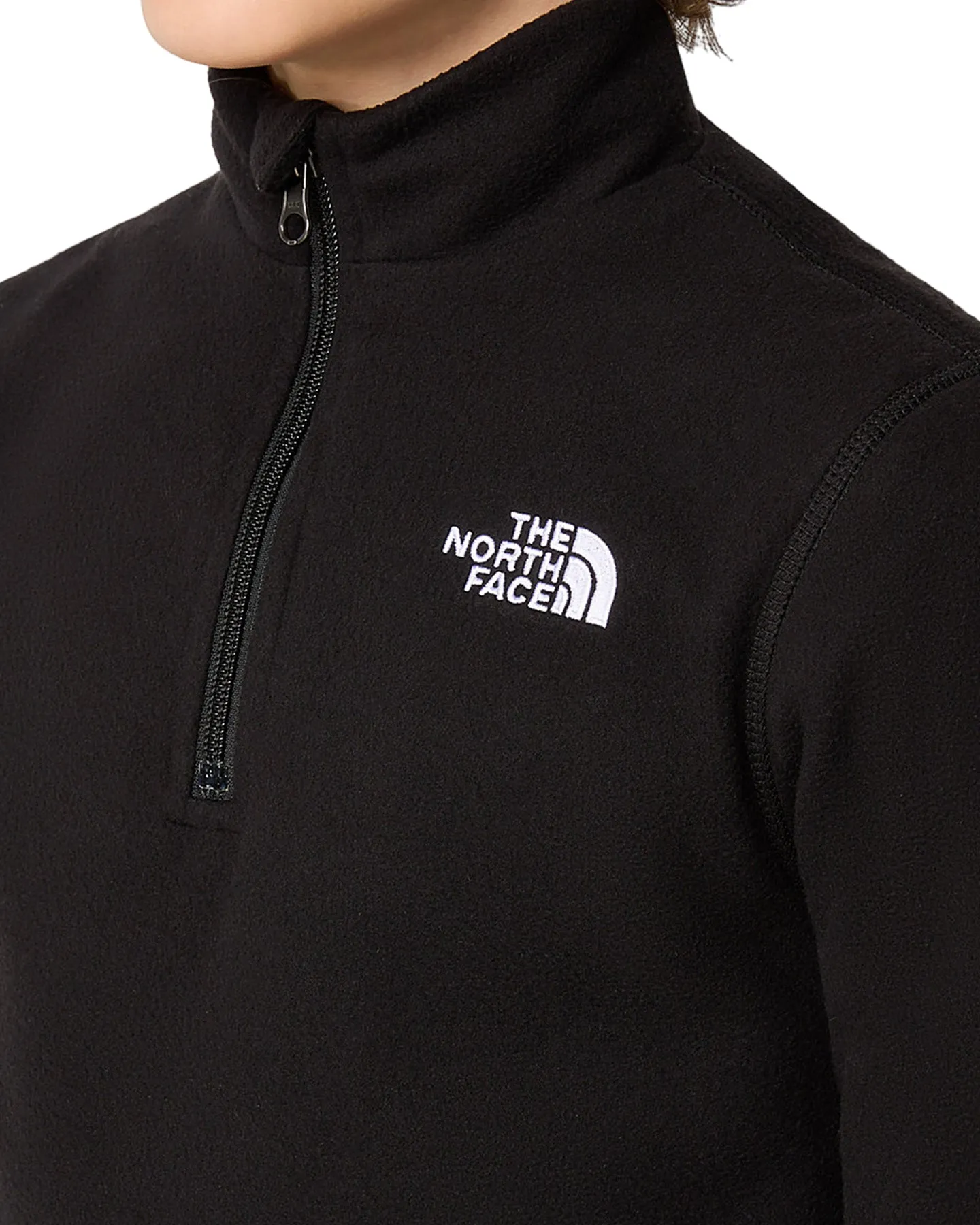 The North Face Teen Glacier 1/4 Zip Pullover - Tnf Black