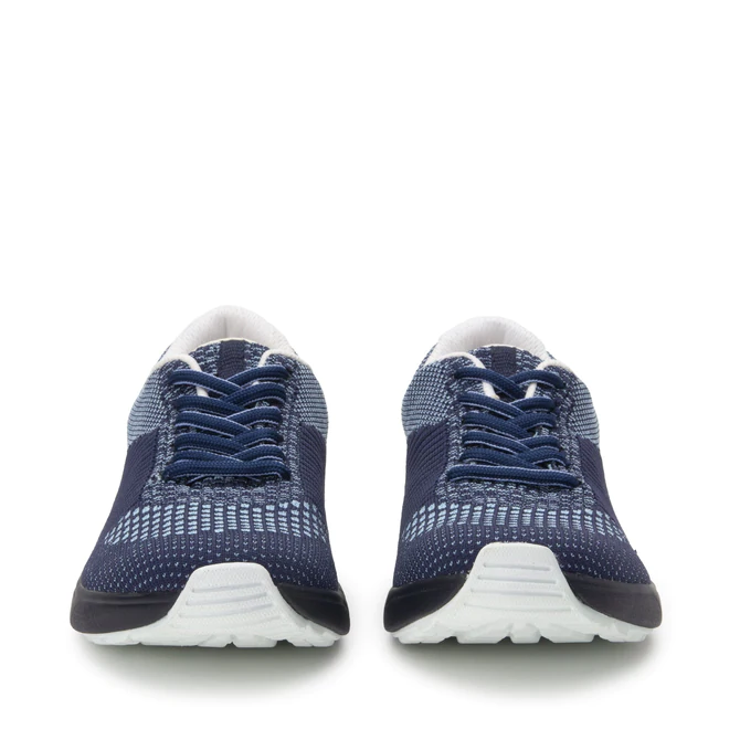 TRAQ by Alegria Womens Goalz (5411) Knit Sneaker- Navy