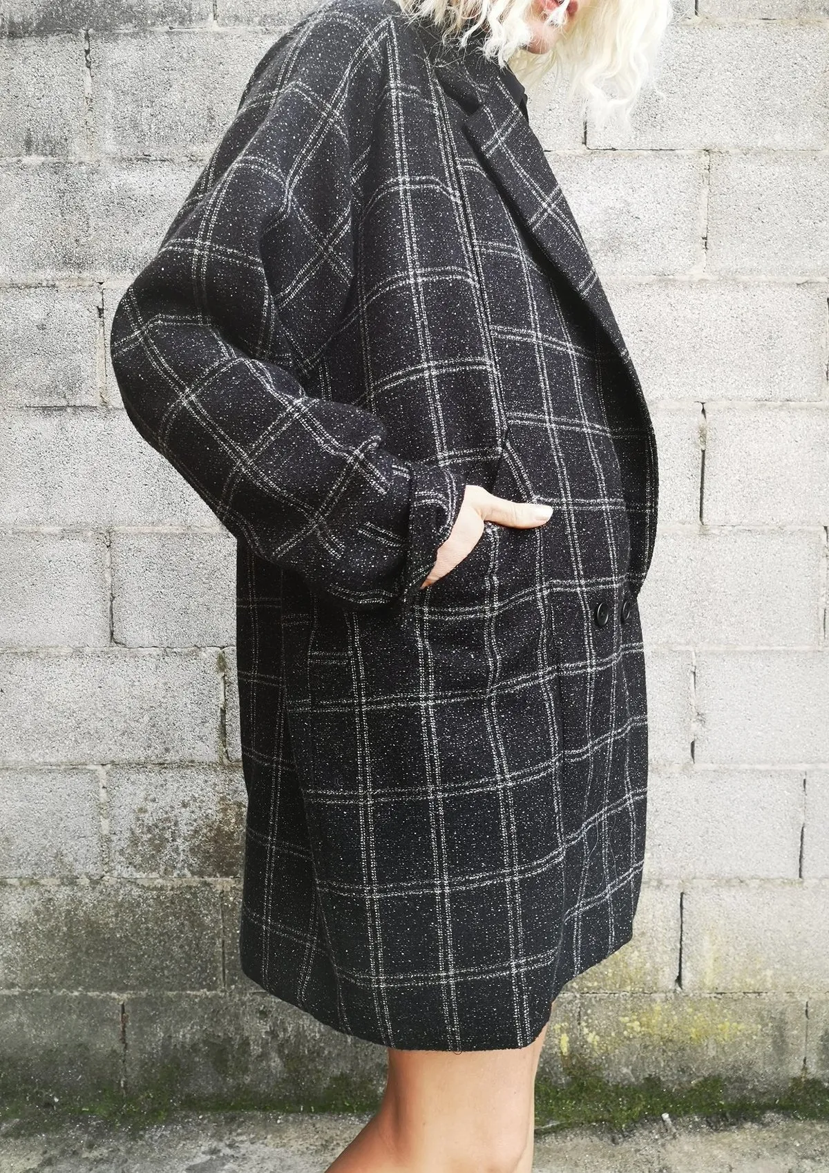 TWEED COAT - BLACK