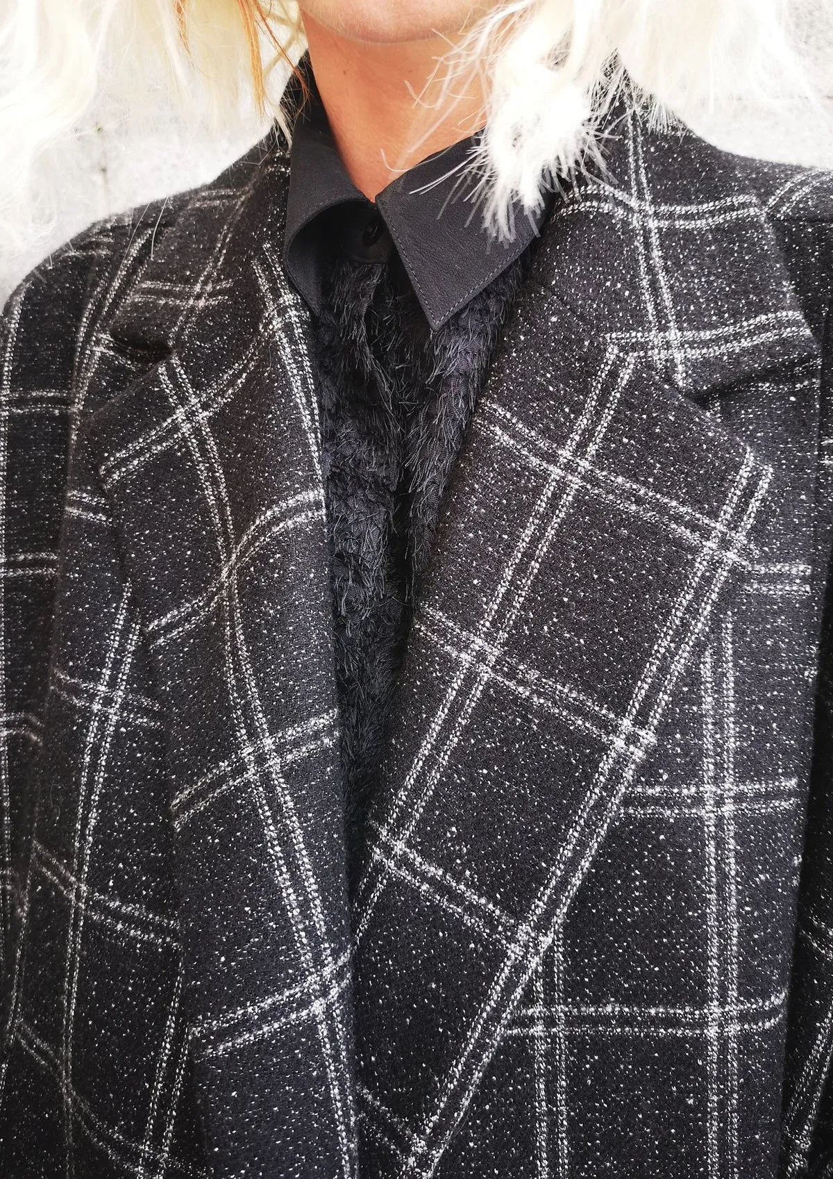 TWEED COAT - BLACK