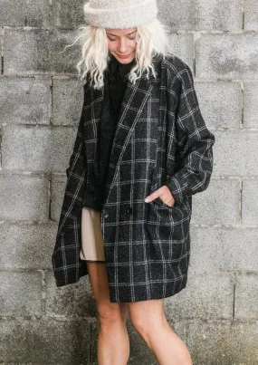 TWEED COAT - BLACK