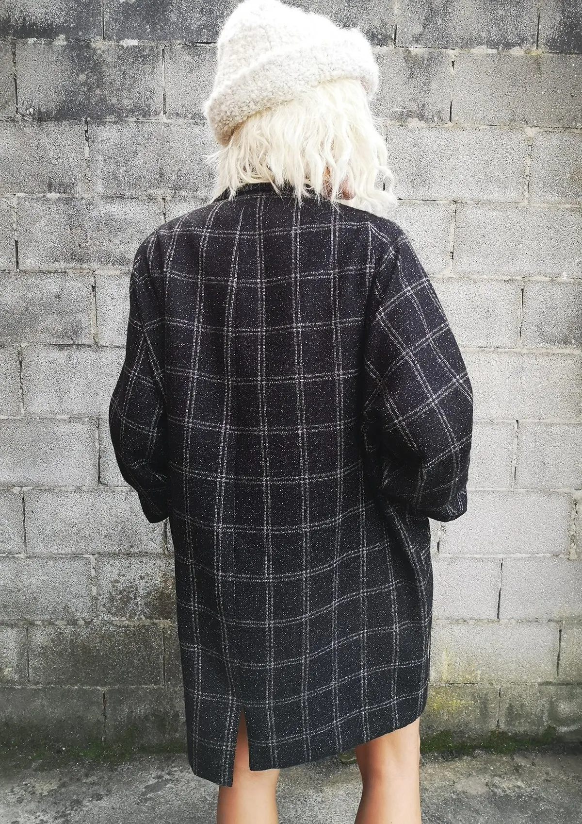 TWEED COAT - BLACK