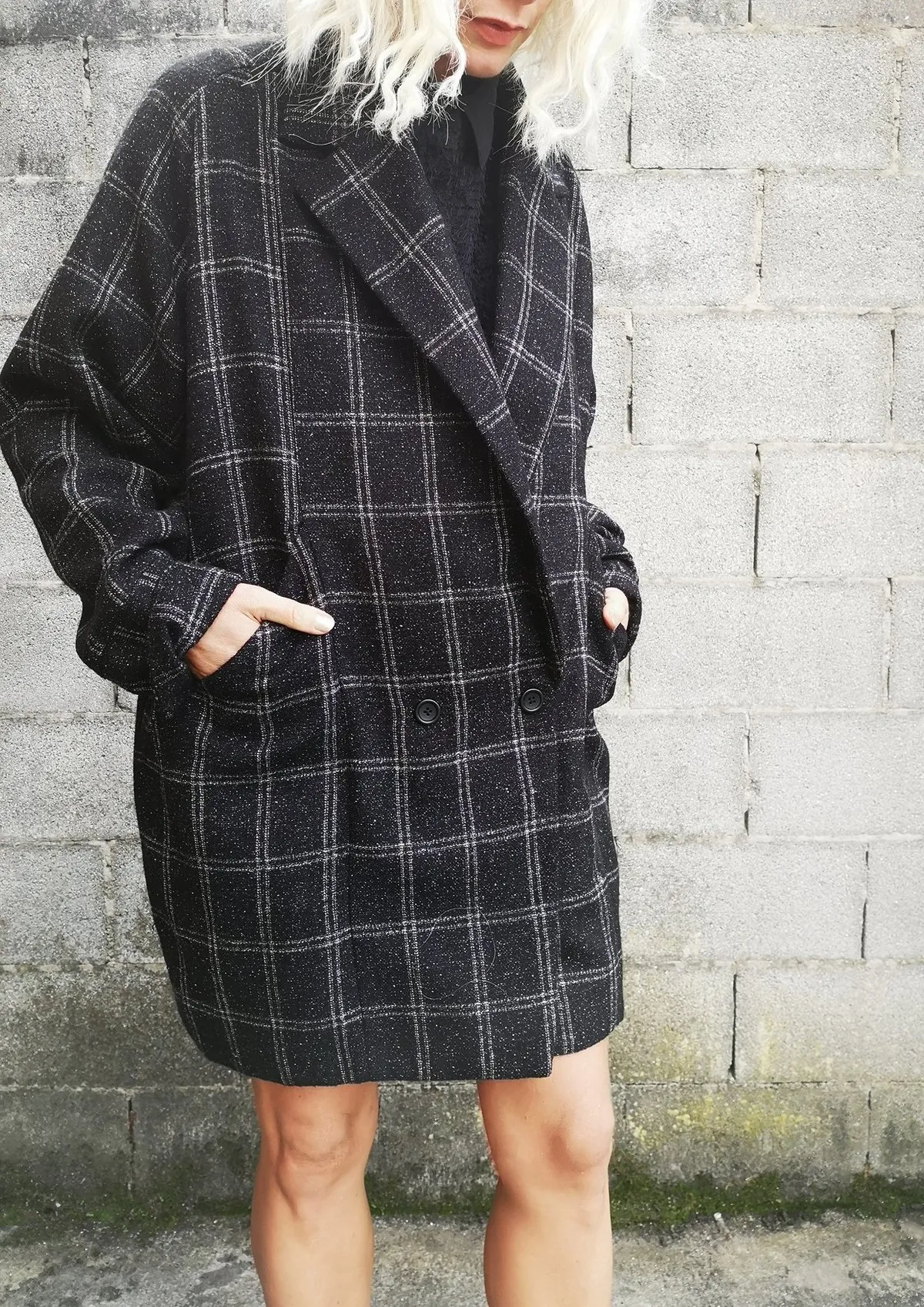 TWEED COAT - BLACK