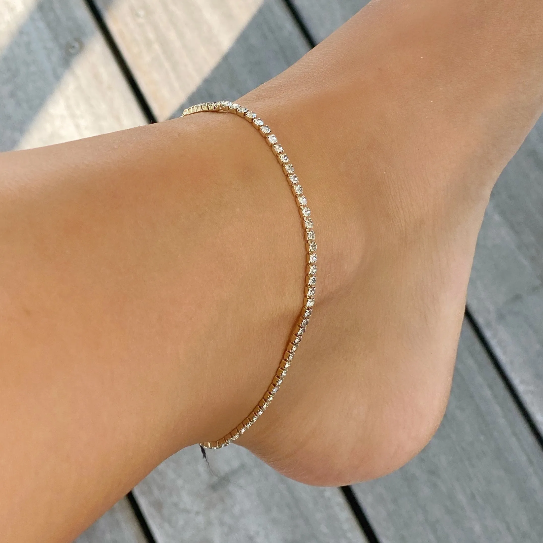 VERONICA CZ STONE ANKLET