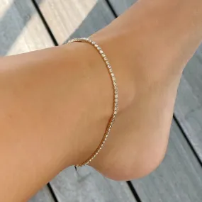 VERONICA CZ STONE ANKLET