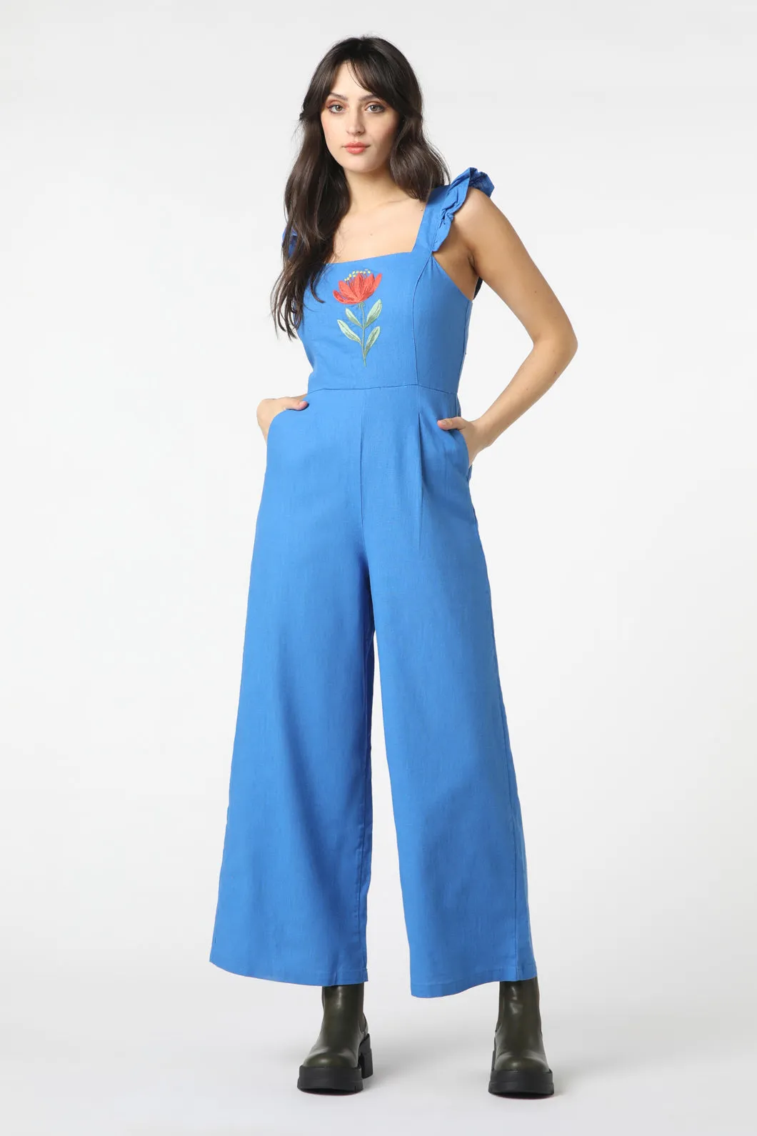 Waratah Embroidered Jumpsuit