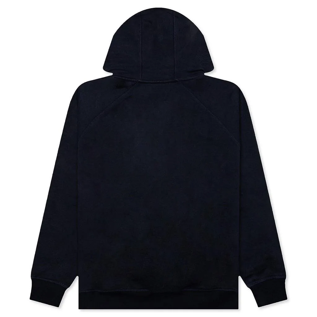 Wave Block Tremors Hooded Sweatshirt - Navy Blue