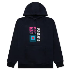 Wave Block Tremors Hooded Sweatshirt - Navy Blue