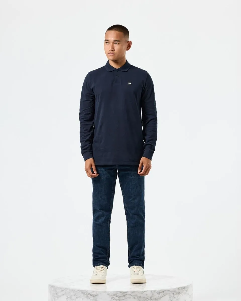 Weekend Offender Dice Long Sleeve Polo Shirt Navy