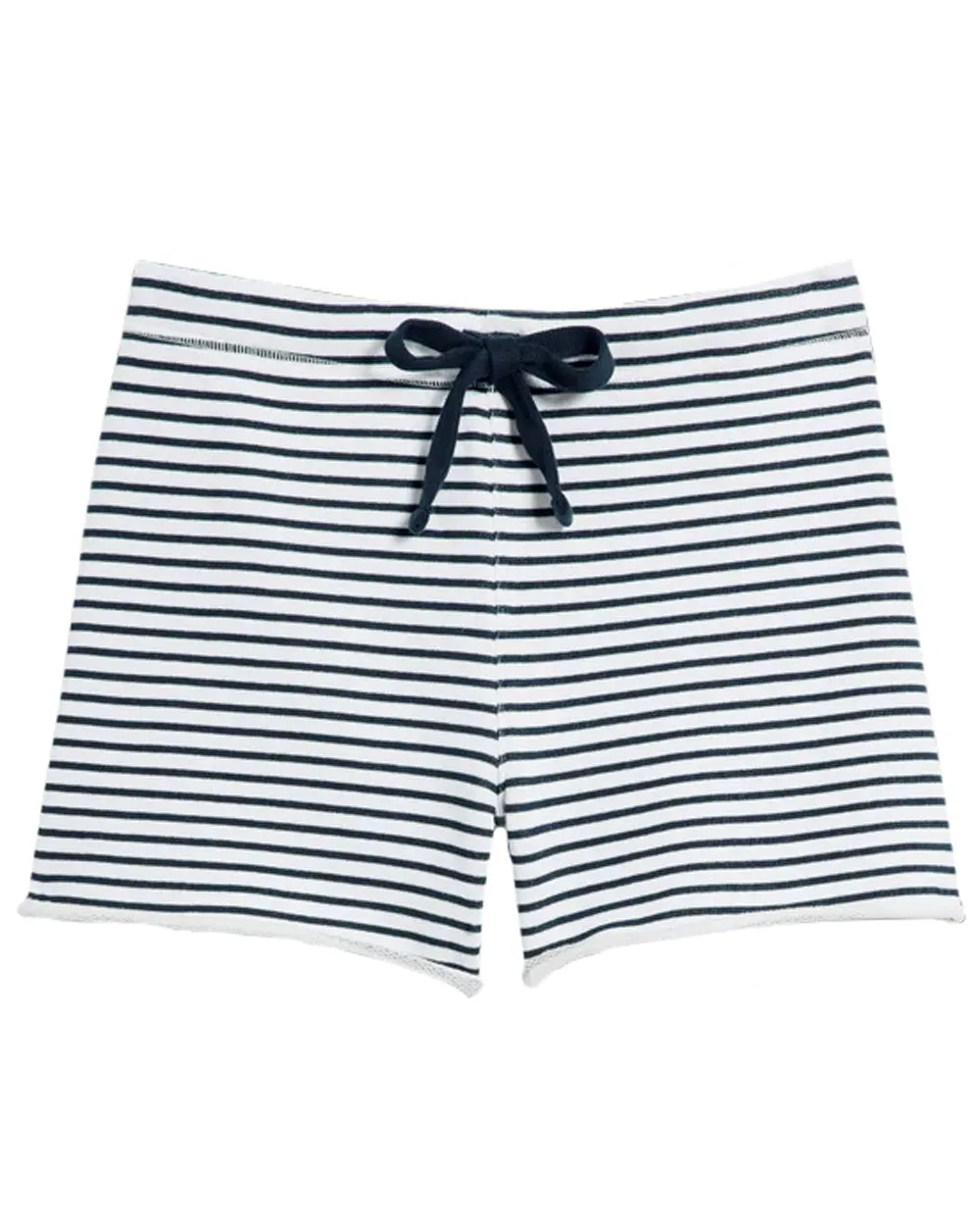 White and British Royal Navy Stripe Pearl Sweatshort