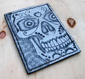 white skull card holder by Another Way of Life