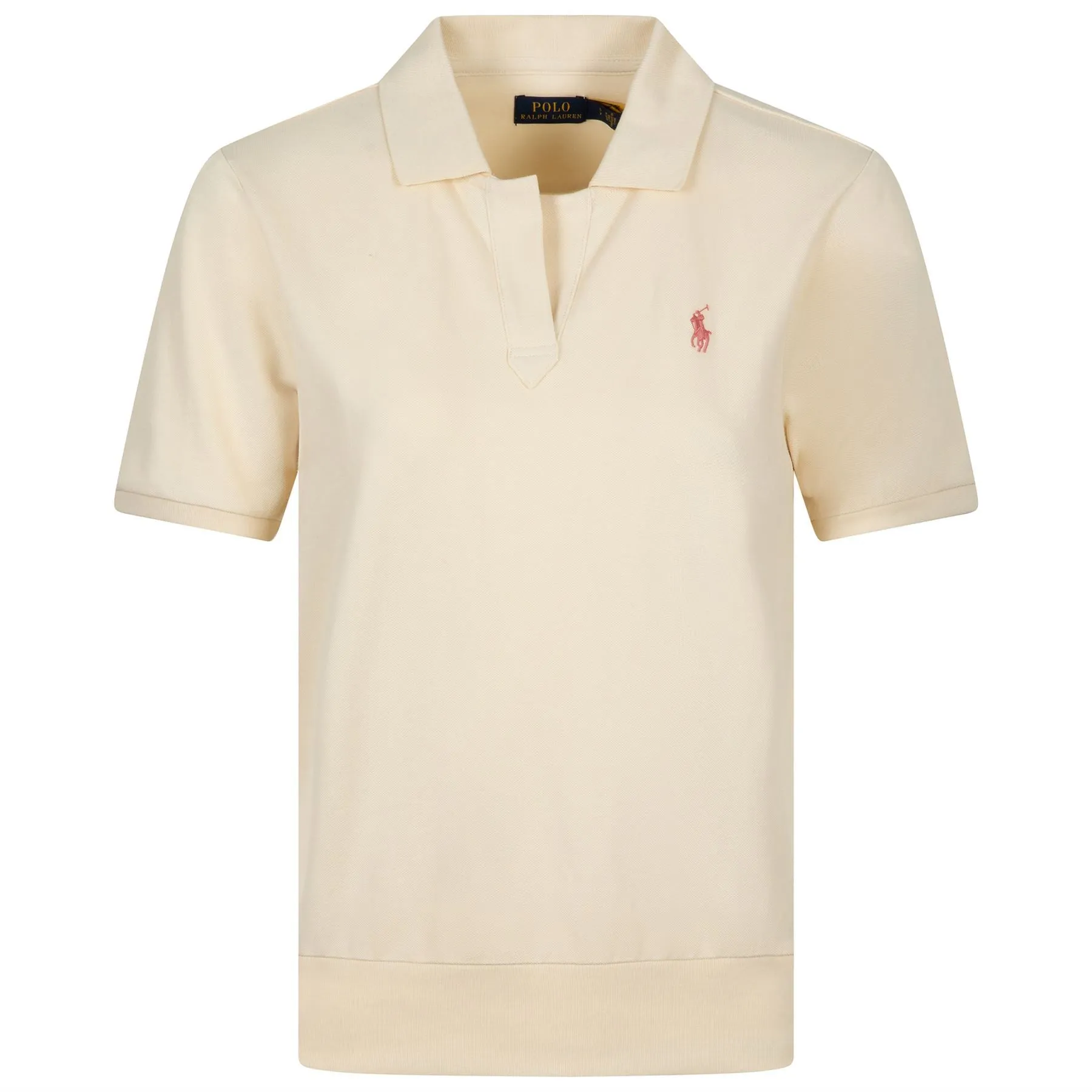 Womens Jersey Polo Shirt Chic Cream - 2024