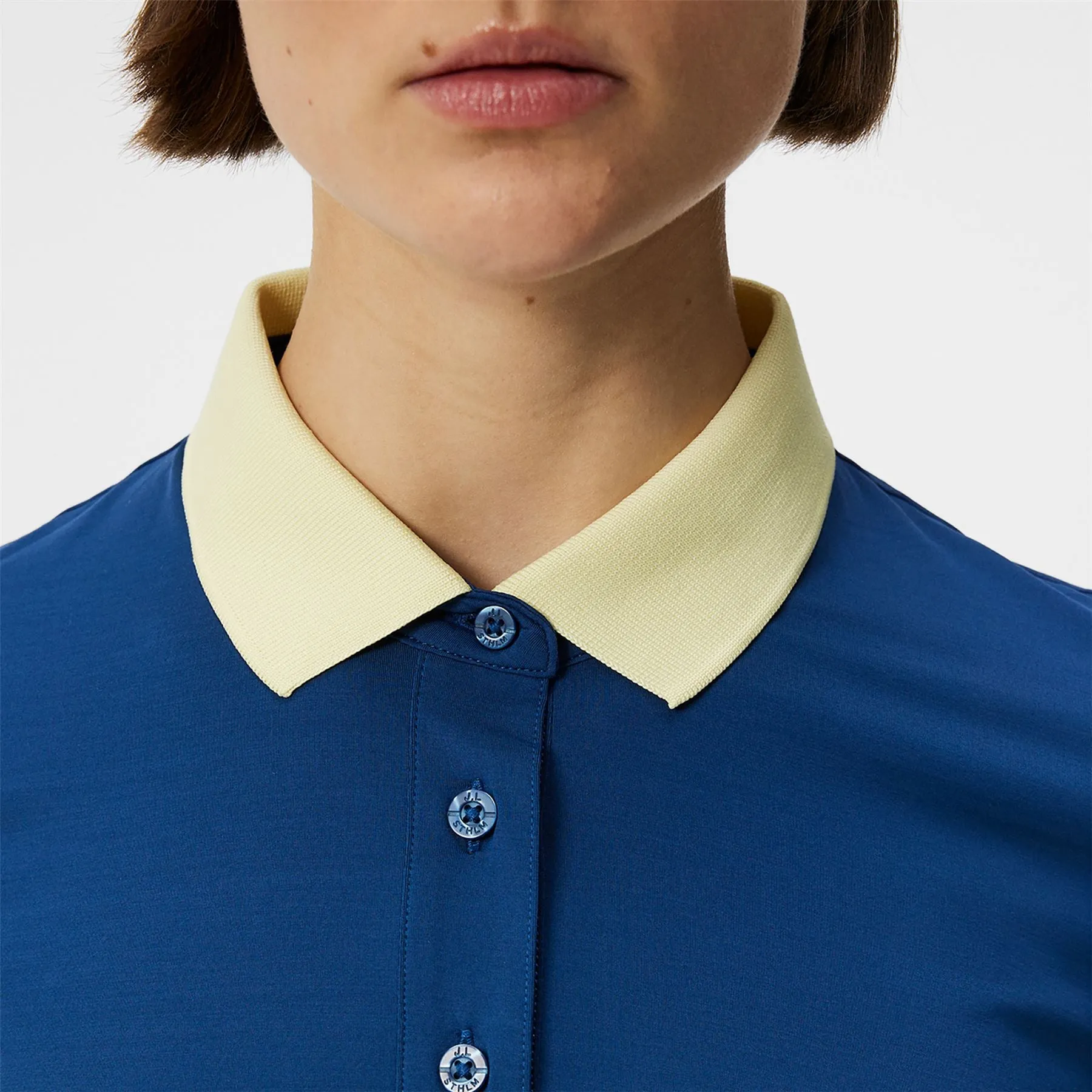 Womens Makena Nylon Stretch Polo Estate Blue - SS24