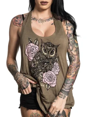 Women's Owl Rose Tank