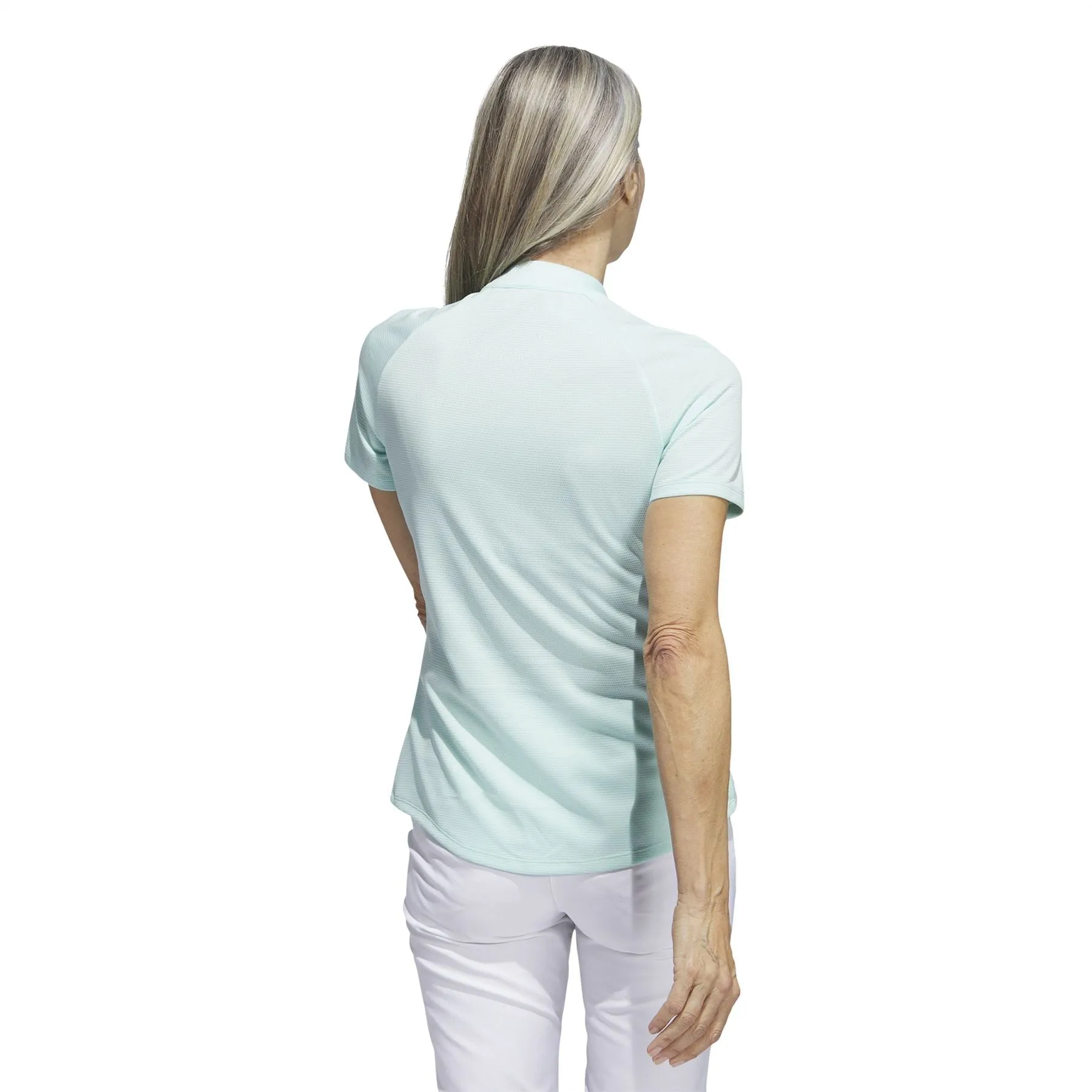 Womens Textured Polo Semi Flash Aqua - W23