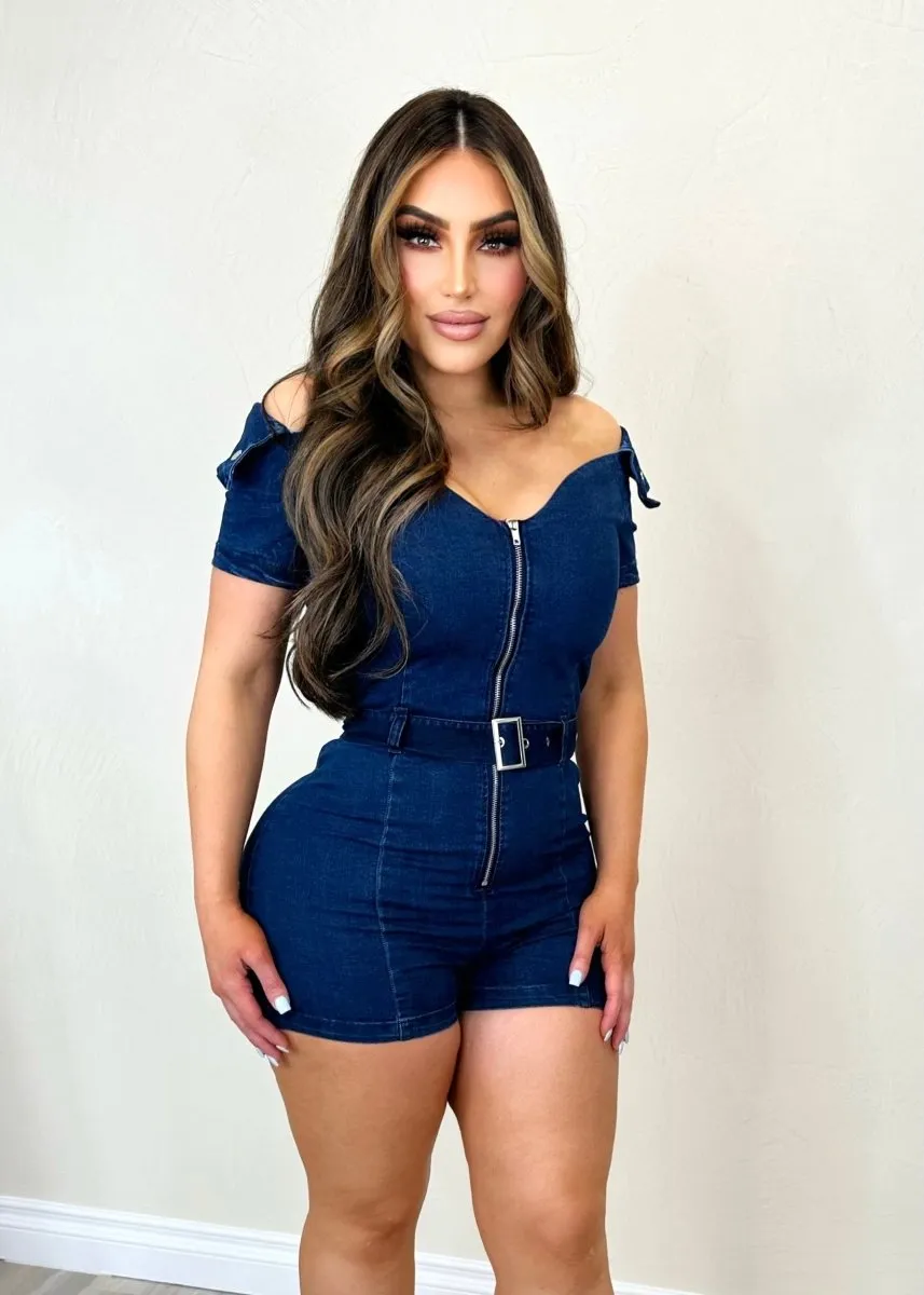 Yuri Denim Romper